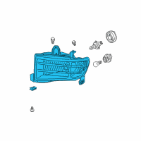 OEM 2009 Honda Ridgeline Headlight Unit, Passenger Side Diagram - 33101-SJC-A11