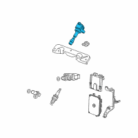 OEM 2011 Honda CR-Z Coil Assembly, Plug To Diagram - 30520-RB0-S01