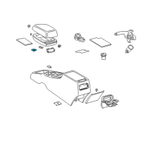 OEM 2006 Pontiac Vibe Latch, Front Floor Console Compartment Door Diagram - 88972973