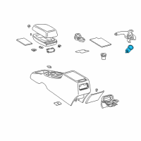 OEM 2004 Pontiac Vibe Receptacle, Front Floor Console Compartment Accessory Power Diagram - 88971515