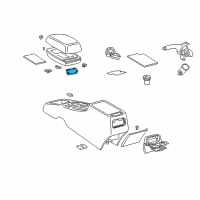 OEM 2004 Pontiac Vibe Hinge, Front Floor Console Compartment Dr(Dr Side) Diagram - 88970588