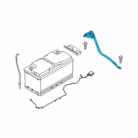 OEM 2014 Hyundai Genesis Battery Terminal Sensor End Cable Diagram - 37180-3N500