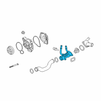 OEM 2009 Pontiac Solstice Thermostat Housing Diagram - 12590275