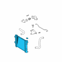 OEM 2004 Toyota 4Runner Radiator Assembly Diagram - 16400-50300