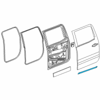 OEM 2016 Chevrolet Silverado 2500 HD Lower Weatherstrip Diagram - 23253023