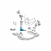 OEM 2007 Saturn Aura Mount Bracket Diagram - 15298012