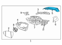 OEM 2022 Hyundai Tucson SCALP-O/S RR VIEW MIRROR, LH Diagram - 87616-N9010