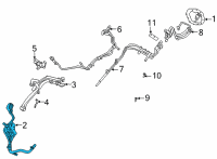 OEM 2022 Ram 1500 Hose-COOLANT Bottle Outlet Diagram - 68309960AE