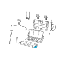 OEM 2022 Jeep Wrangler Front Seat Cushion Diagram - 68282005AC