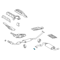 OEM Pontiac Muffler & Pipe Gasket Diagram - 88969136