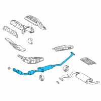 OEM 2003 Pontiac Vibe 3-Way Catalytic Convertor Assembly (W/ Exhaust Manifold Pipe) Diagram - 19205432