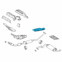 OEM Pontiac Vibe Shield, Exhaust Pipe Heat Diagram - 88970840