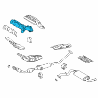 OEM 2004 Pontiac Vibe Exhaust Manifold Diagram - 88969034