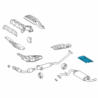 OEM Pontiac Vibe Shield, Exhaust Muffler Heat Diagram - 88970842