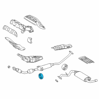 OEM 2003 Pontiac Vibe Insulator, Exhaust Pipe Hanger Diagram - 88969144