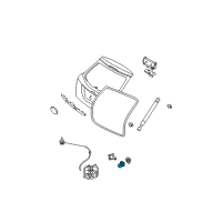 OEM Ford Focus Lock Cylinder Diagram - 6S4Z-7443262-B