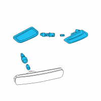 OEM 1995 BMW 318ti Additional Turn Indicator Lamp, Left Diagram - 63-13-8-357-047