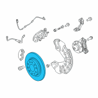 OEM Dodge Dart Rear Brake Rotor Diagram - 68082121AB