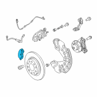 OEM Dodge Dart Rear Disc Brake Pad Kit Diagram - 68163822AB