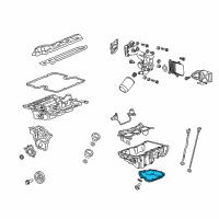 OEM 2014 Cadillac XTS Lower Oil Pan Diagram - 12643620