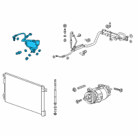 OEM 2015 Chevrolet Traverse Hose Asm-A/C Evap Connect Hose/Tube & Compressor Diagram - 84121190