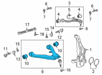 OEM 2021 Cadillac Escalade Lower Control Arm Diagram - 84973286