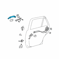 OEM Lexus RX400h Door Outside Handle Assembly Diagram - 69211-28070-A4