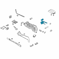 OEM 2015 Lincoln MKT Front Cup Holder Diagram - DE9Z-7404722-AA