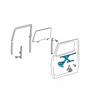 OEM 2012 Toyota Sequoia Window Regulator Diagram - 69801-0C030