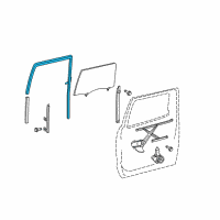 OEM 2020 Toyota Tundra Glass Run Diagram - 68152-0C040