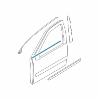 OEM 2001 Infiniti I30 Moulding Assy-Front Door Outside, RH Diagram - 80820-2Y000