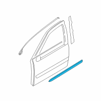 OEM 2000 Nissan Maxima Moulding-Front Door, RH Diagram - 80870-2Y907