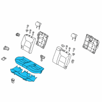 OEM 2017 Kia Rio Cushion Assembly-Rear Seat Diagram - 891001W520BGB