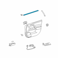 OEM 2012 Toyota Highlander Inner Weatherstrip Diagram - 68172-0E040