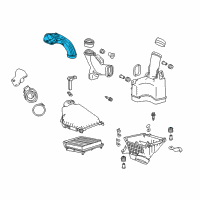 OEM 2015 Acura TLX Tube C, Air Intake Diagram - 17244-5J2-A00