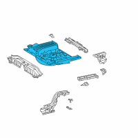 OEM 2009 Toyota Matrix Rear Floor Pan Diagram - 58311-01900