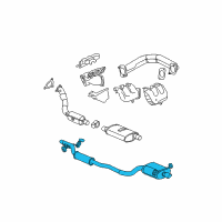 OEM Chrysler Pacifica Exhaust Muffler And Resonator Diagram - 4809692AF