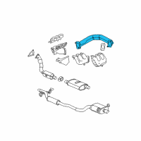 OEM 2008 Dodge Grand Caravan Exhaust Manifold Crossover Diagram - 4781042AF