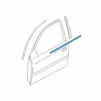 OEM 2018 Hyundai Accent Weatherstrip Assembly-Front Door Belt Outside LH Diagram - 82210-J0000