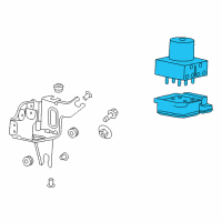 OEM 2015 Chevrolet Malibu Electronic Brake Control Module Assembly (W/Brake Pressure Mod Diagram - 84065250