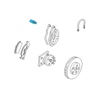 OEM 2002 Pontiac Firebird Bolt, Front Brake Caliper Diagram - 18060356