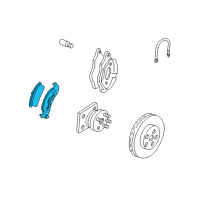 OEM 2002 Chevrolet Camaro Front Pads Diagram - 18026298