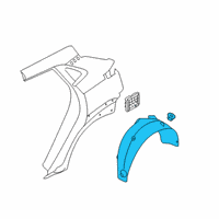 OEM 2020 Hyundai Kona Electric Rear Wheel Guard Assembly, Left Diagram - 86821-J9000
