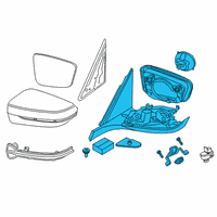 OEM 2021 BMW 840i HEATED OUTSIDE MIRROR, MEMOR Diagram - 51-16-9-498-923