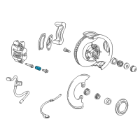 OEM 2003 Ford Explorer Sport Caliper Mount Guide Diagram - F5AZ-2A492-AA