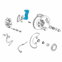 OEM 2001 Ford Ranger Caliper Mount Diagram - F5TZ-2C402-A