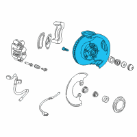 OEM 1999 Ford Explorer Hub & Rotor Diagram - YL2Z-1V102-CC