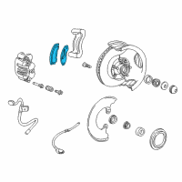 OEM 1997 Ford Explorer Front Pads Diagram - 1U2Z-2V001-TA