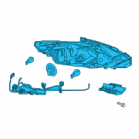 OEM 2018 Nissan Altima Driver Side Headlight Assembly Diagram - 26060-9HS3B