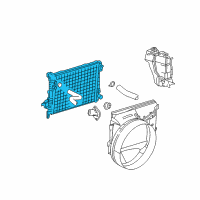 OEM 2007 Dodge Ram 3500 Engine Cooling Radiator Diagram - 55056682AB